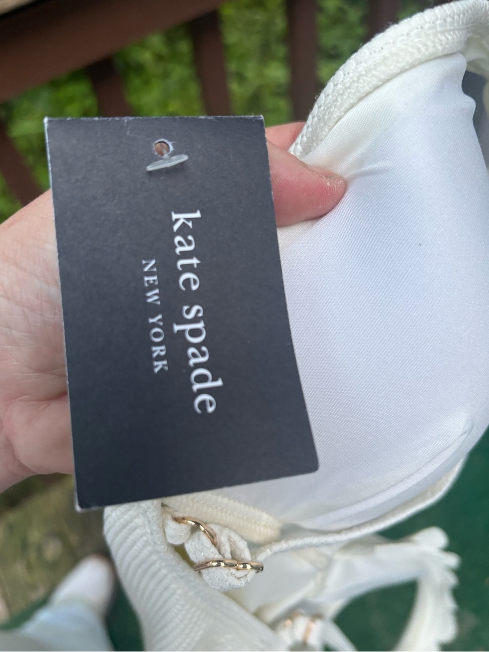 kate spade ivory one piece swimsuit nwt XS - Picture 7 of 8